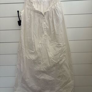 Kim‎ Rogers Intimates Women's L White Sleeveless Chemise Nightgown